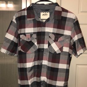 Vans burgundy button up